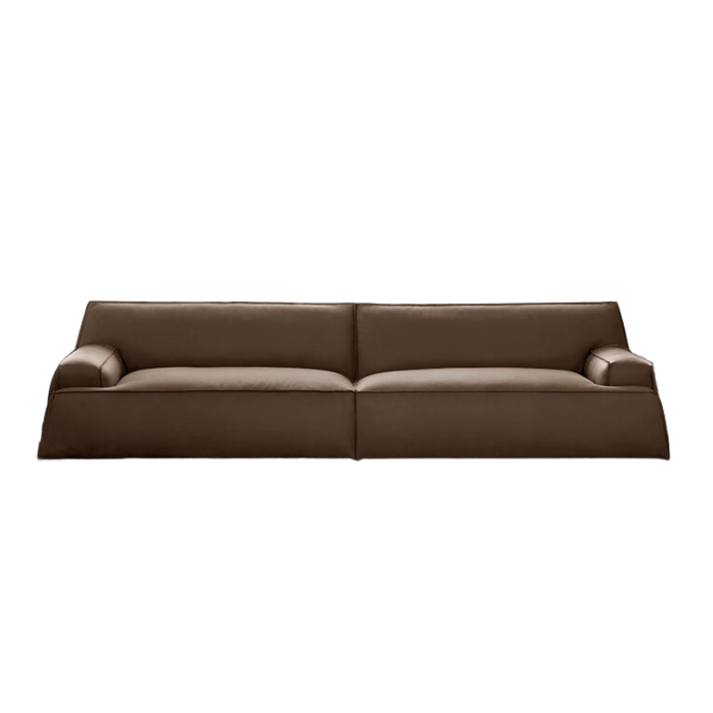 Semplicita Brown 2-Seater Leather Modular Sofa