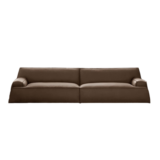 Semplicita Brown 2-Seaters Leather Modular Sofa