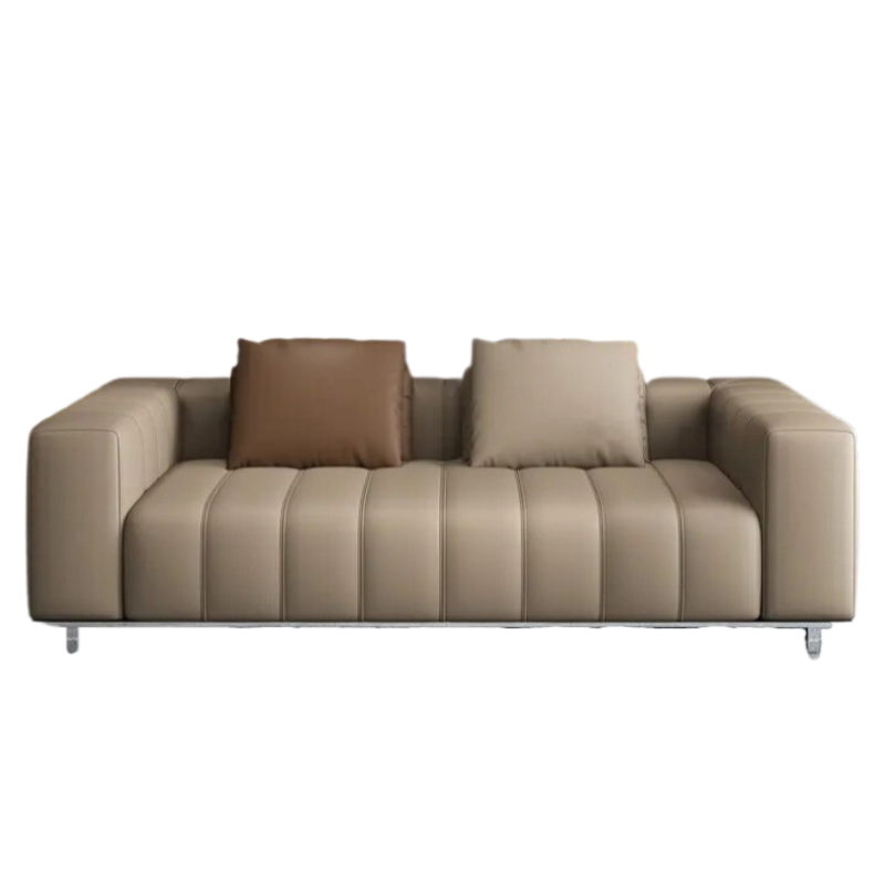 Pianoforte Brown Leather 2-Seater Sofa