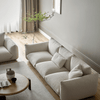 Ciabatta 3-Seater White Fabric Sofa