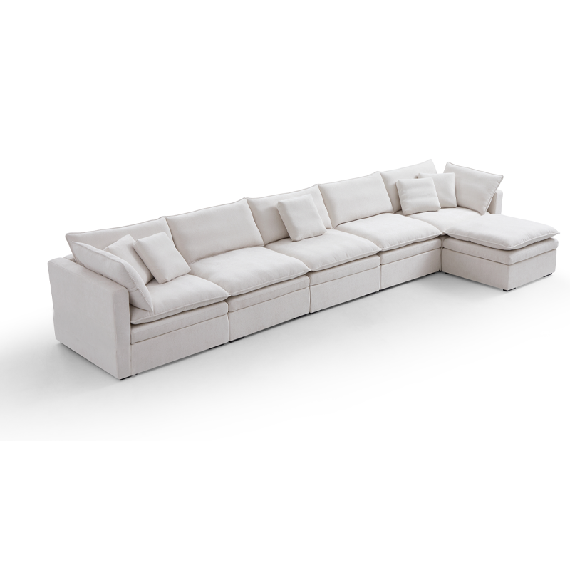 Panino 5-Piece Beige Fabric Sofa