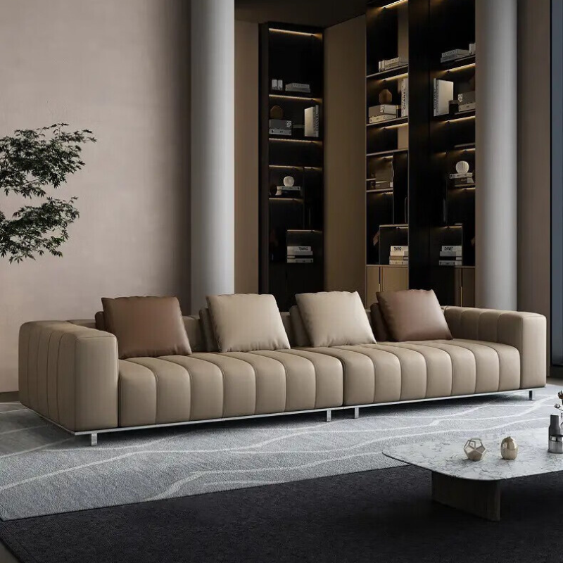 Pianoforte Brown Leather 2-Seater Sofa