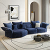 Flore Blue Chenille Sofa