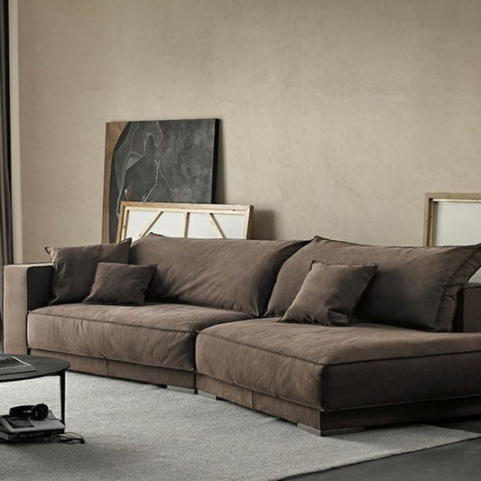Oriana Dark Brown Sectional With Chaise