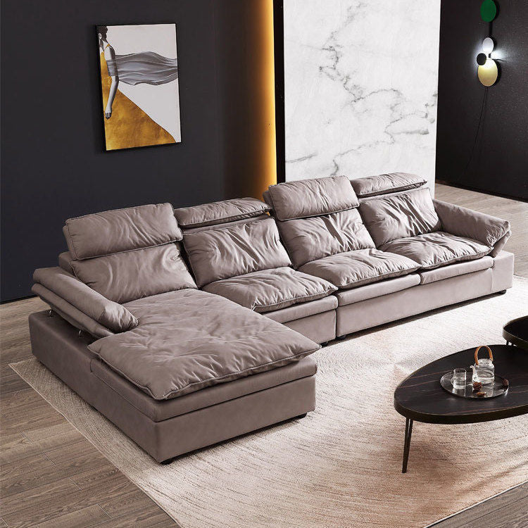 Cameo Leather Chaise Lounge Sofa