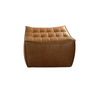 Cialda Leather Tufted Accent Chair
