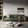 Montay Green 3-Seater Leather Sofa