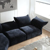 Flore Navy Chenille Sectional Sofa