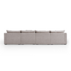 Panino Light Grey 4-Seater Fabric Sofa