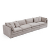 Panino Light Grey 4-Seater Fabric Sofa