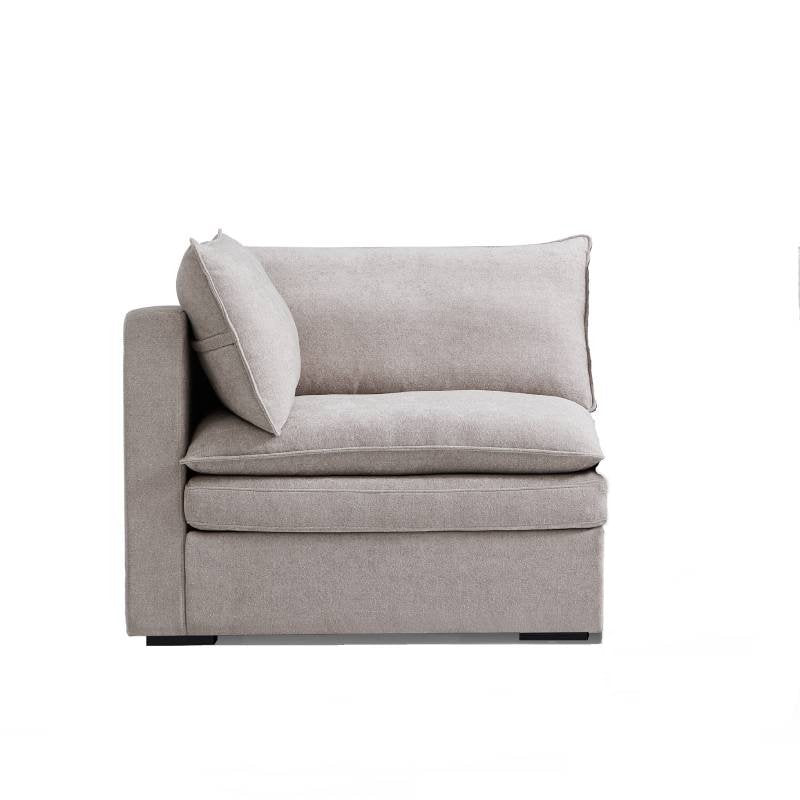 Panino Light Grey 5-Seater Fabric Sofa