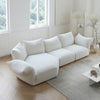 Flore White Chenille Sectional With Chaise