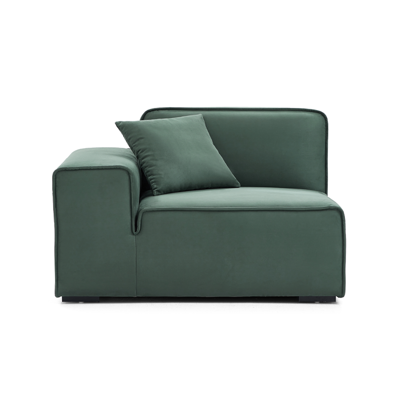 Cioccolato Green Velvet Sectional Couch