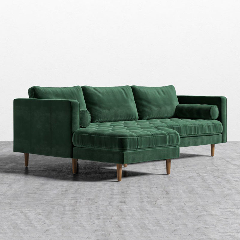 Elettra Velvet Sofa With Chaise