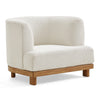 Tepore White Boucle Armchair