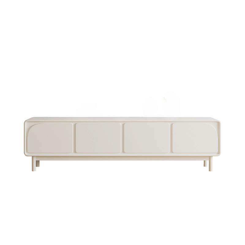Rina White TV Stand With Drawers